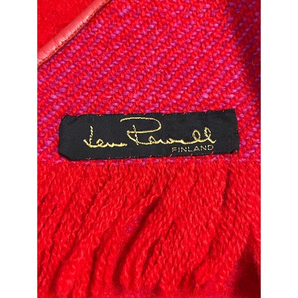 VTG Lena Rewell Finland Red/Purple Wool Shawl and Long Skirt XS/S Stunning! - Picture 8 of 10